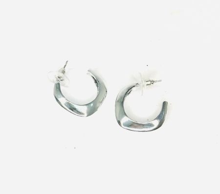 Silver Minimal Hoops Earring