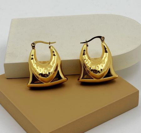 Unique Anti Tarnish Gold Earrings