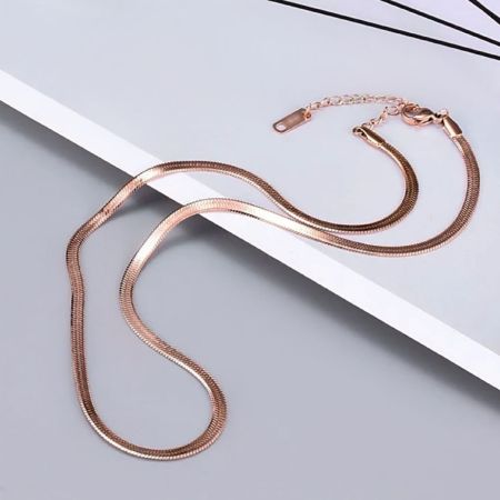 Anti Tarnish Rose Gold Snake Chain