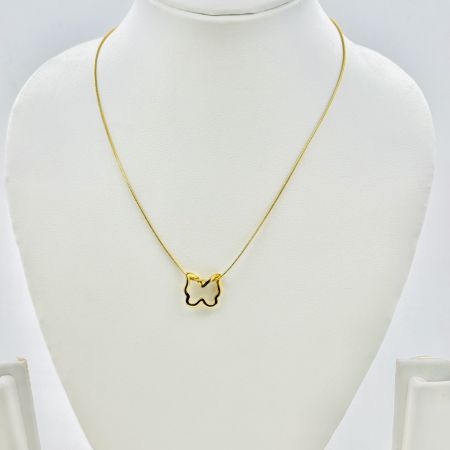 Gold Polish Waterproof Butterfly Neckpiece