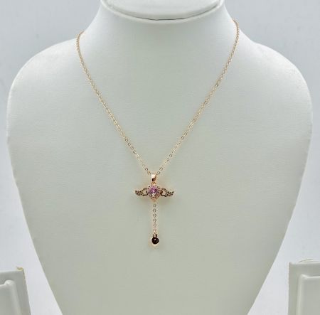 Rose Gold Waterproof Flying Heart Necklace